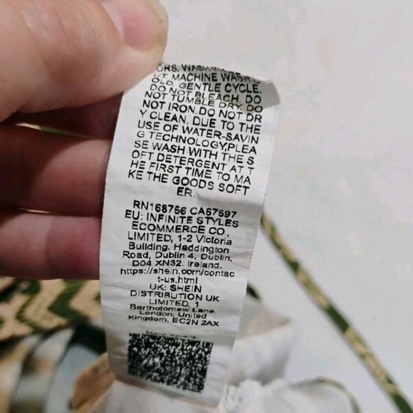 SHEIN Green and Cream Floral Maxi Dress - Picture 7 of 8